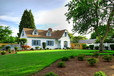 a house with a large yard